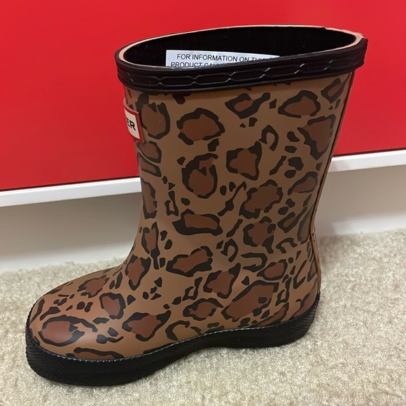 Hunter NWT baby girl size 6 classic leopard print rain boots. boots - Picture 6 of 11